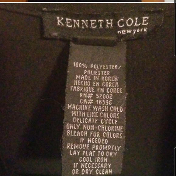 KENNETH COLE Black Shirt DRESS Med - Picture 4 of 4